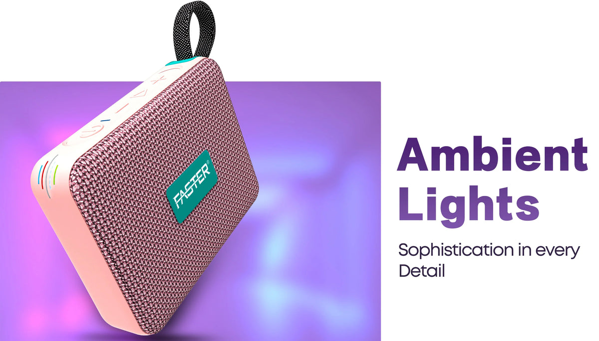 Groove X Portable Bluetooth Speaker with Colorful Lights