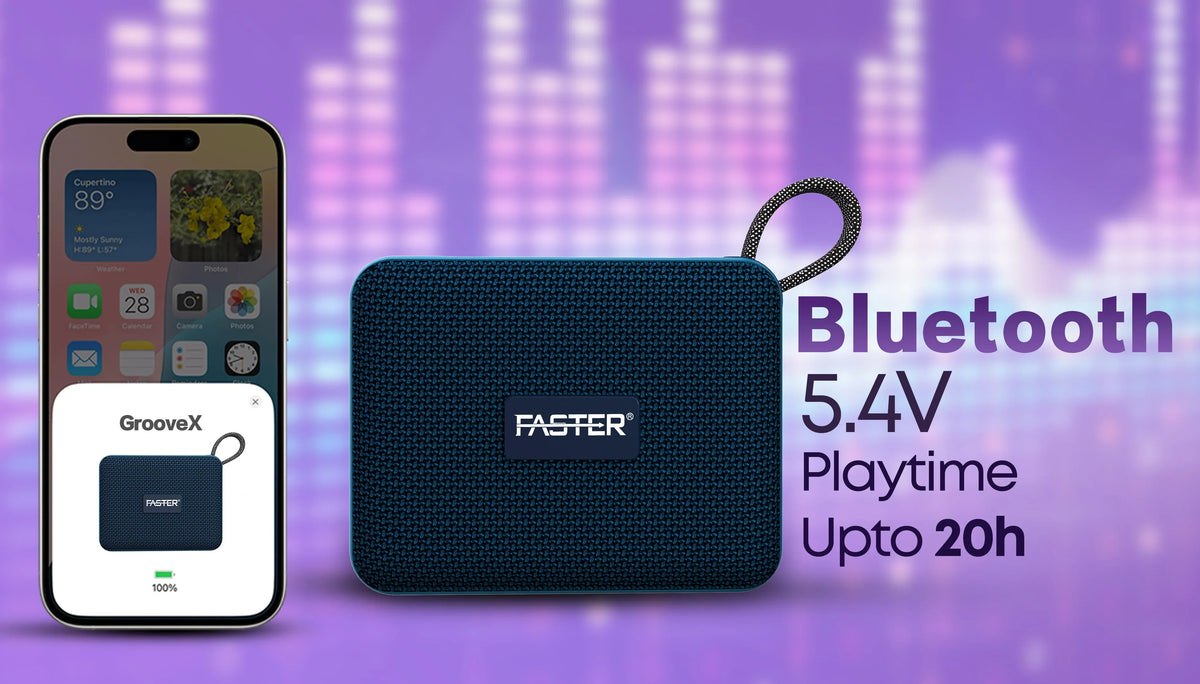 Groove X Portable Bluetooth Speaker with Colorful Lights