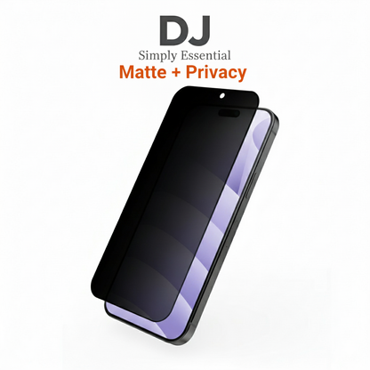 "MATTE + PRIVACY" Tempered Glass For iPhone 16 series