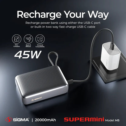 SIGMA-M5 MINI POWERBANK 20000 mAh 45W