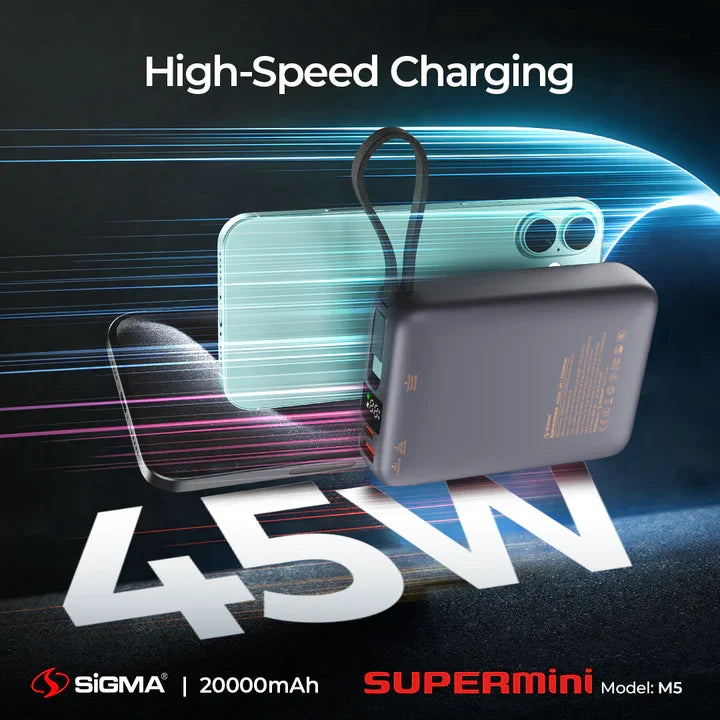 SIGMA-M5 MINI POWERBANK 20000 mAh 45W