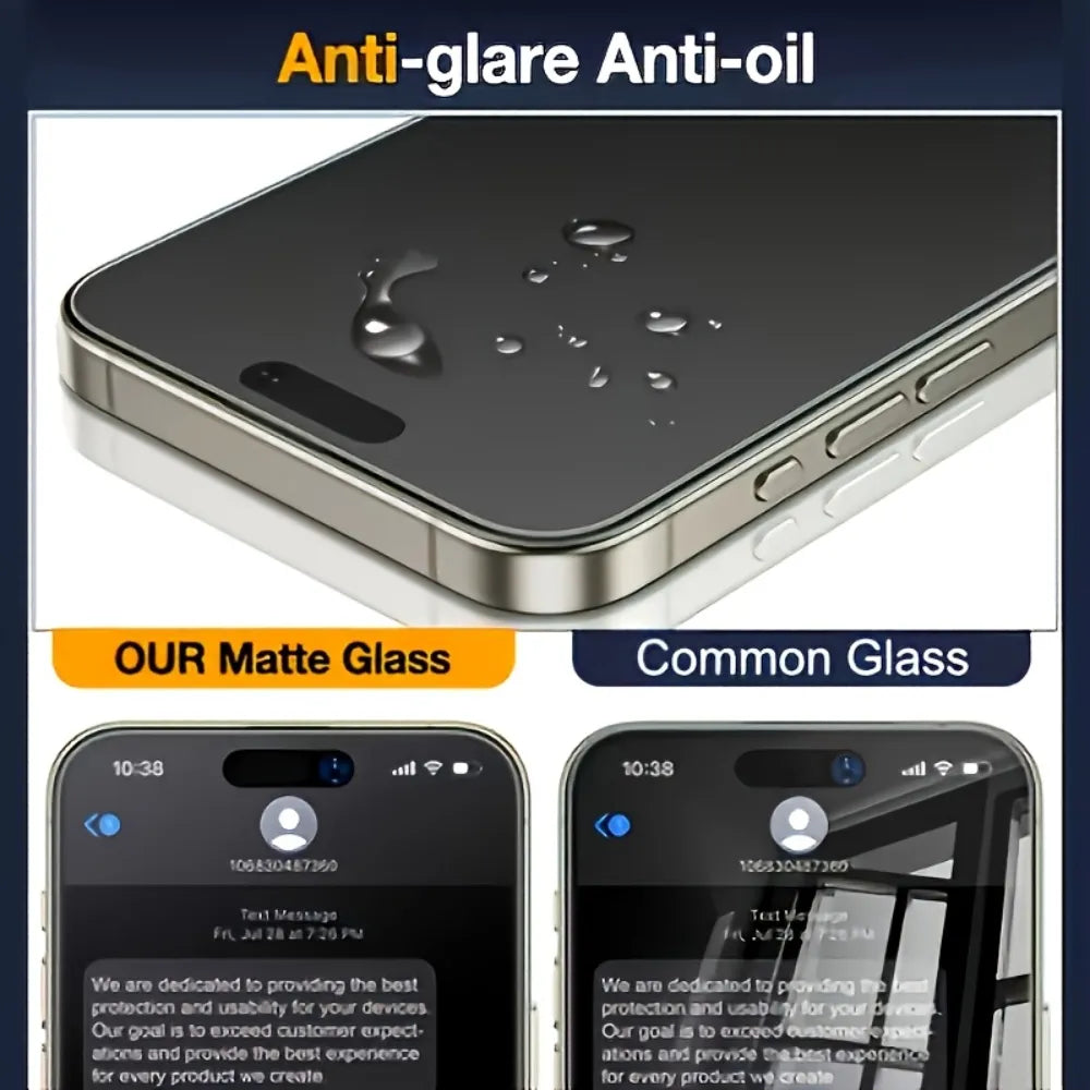 "MATTE + PRIVACY" Tempered Glass For iPhone 15 series