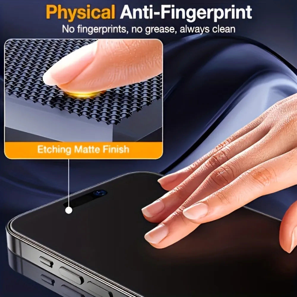 "MATTE + PRIVACY" Tempered Glass For iPhone 15 series