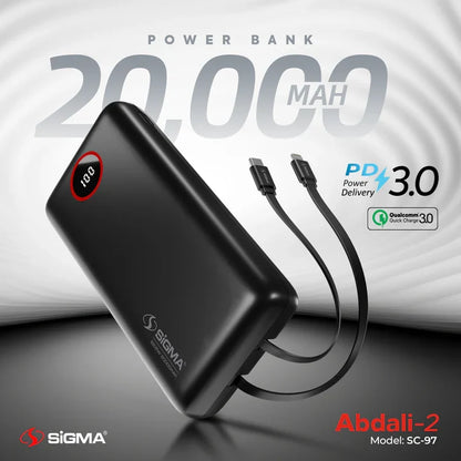 SiGMA ABDALI-2 (2in1) POWER BANK 20000 mAh SC-97