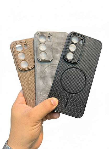 Premium Magnetic Texture Case for Samsung / iPhone – Shockproof Grip Cover
