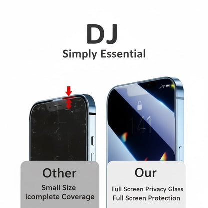 "PACK of 2" Privacy Tempered Glass For IPhone 17series to 10series